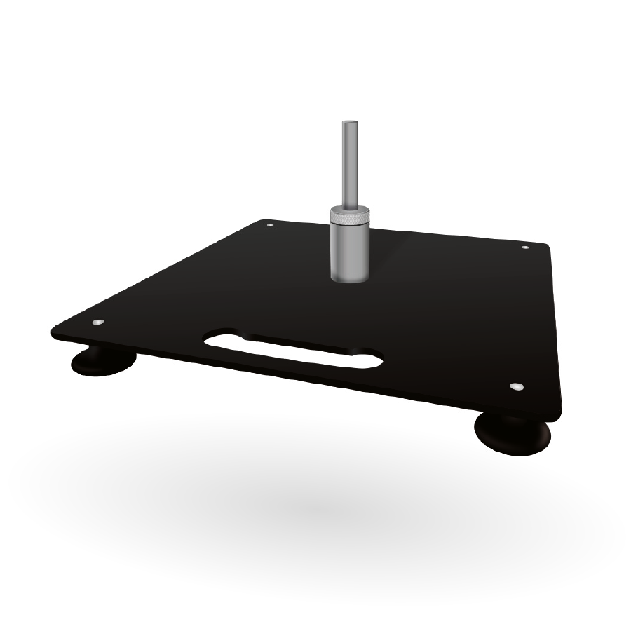 Metal baseplate for aluminium poles